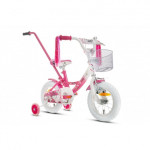 Detský bicykel 12" Rock Kids LILLY ružovo-biely 